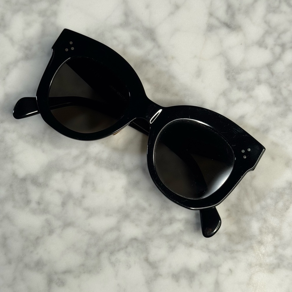 Céline OverSized Black Cat Eye Sunglasses - Picture 2 of 8